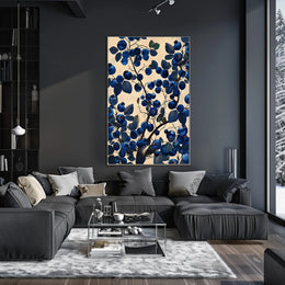 Blueberry Botanical Illustration Wall Art