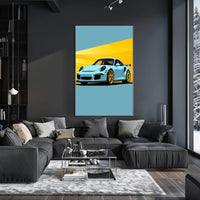 Sleek Speedster Illustration Poster PosterGoat