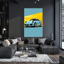 Sleek Speedster Illustration Poster PosterGoat