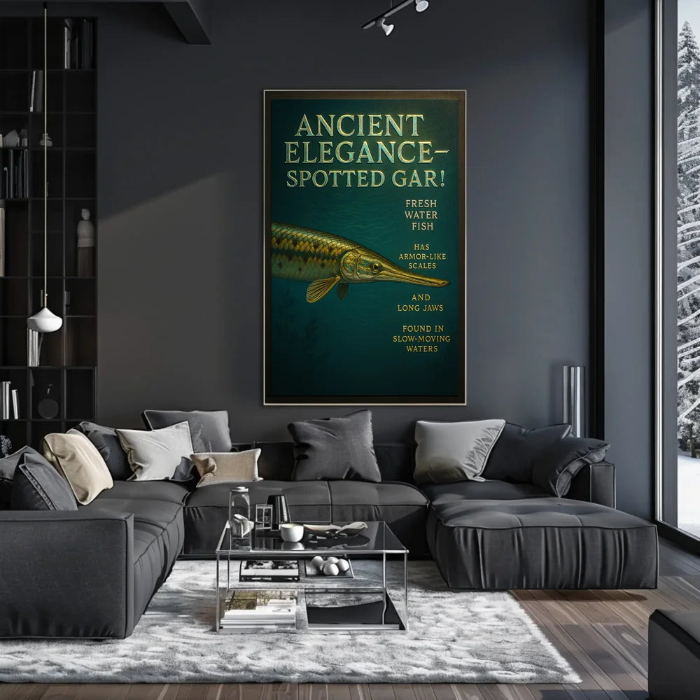 Ancient Elegance - Spotted Gar Poster