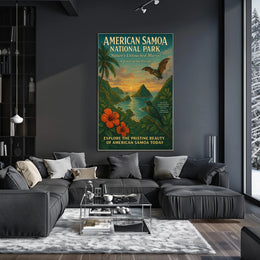 American Samoa National Park Scenic Travel Poster