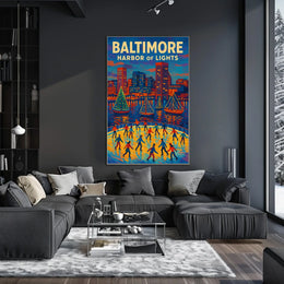 Baltimore Harbor of Lights Poster