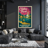 Clifton Park Vintage Charm Travel Poster