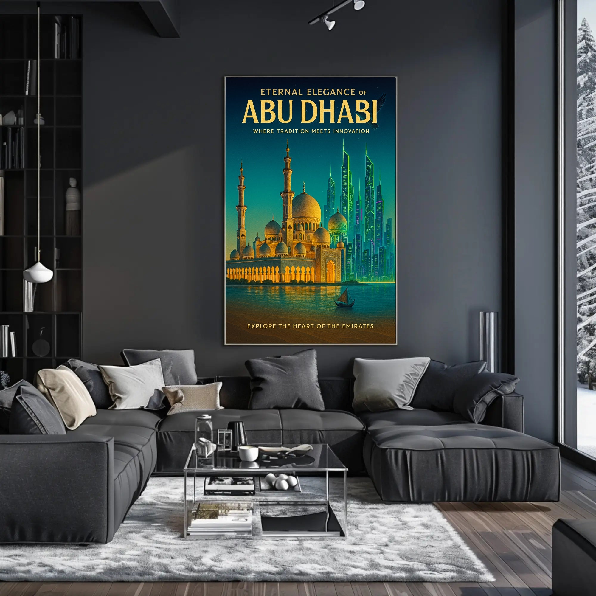 Abu Dhabi Elegance: Eternal Innovation Cityscape Travel Poster