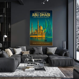 Abu Dhabi Elegance: Eternal Innovation Cityscape Travel Poster