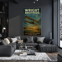 Wright Brothers First Powered Flight Poster