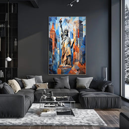 Statue Of Liberty Abstract Tribute Poster