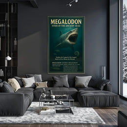 Megalodon Predators from the Past Animal Poster PosterGoat