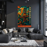 San Francisco Modern Cityscape Poster Wall Art