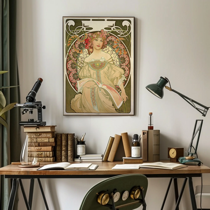 Mucha Style Paris Art Nouveau Vintage Travel Poster