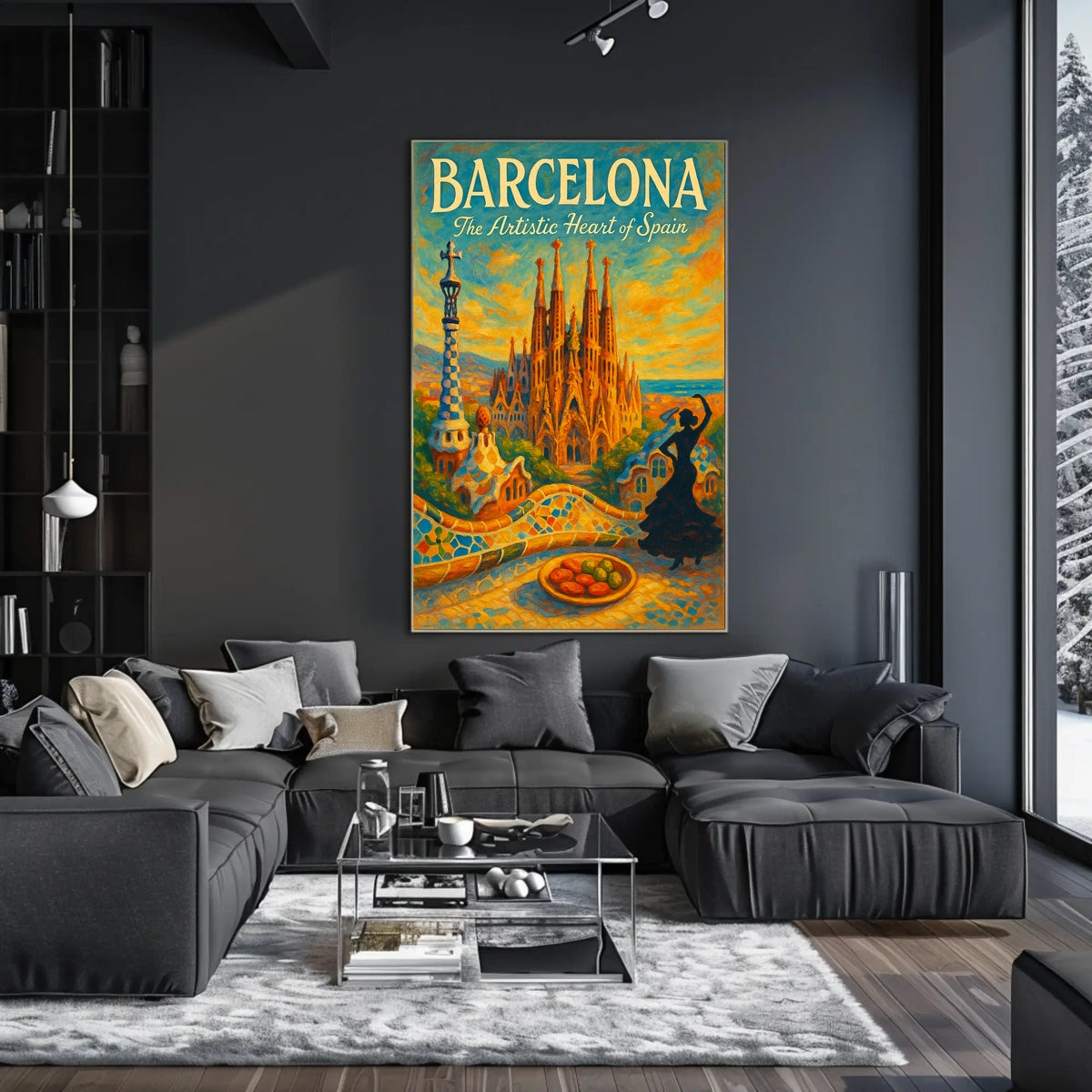 Barcelona The Artistic Heart of Spain Description Experience the Poster
