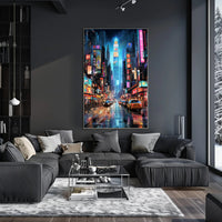Neon Cityscape Poster