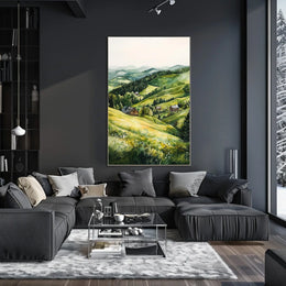 Ukraine Carpathian Mountains Countryside View Poster