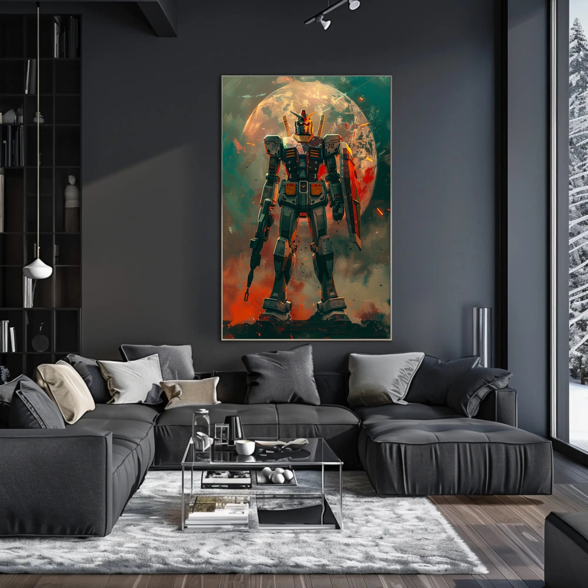Galactic Mech Warrior Art Print Poster Decor PosterGoat
