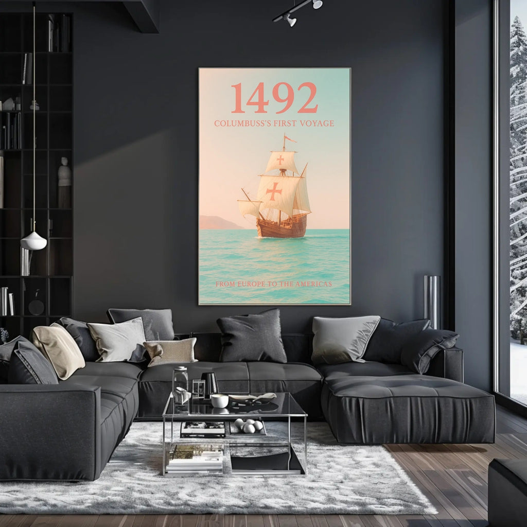 1492 Columbuss First Voyage Poster