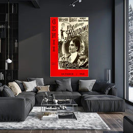 Harry Houdini Vintage Magic Show Cultural Poster