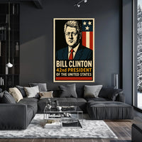 Bill Clinton 42nd President Poster