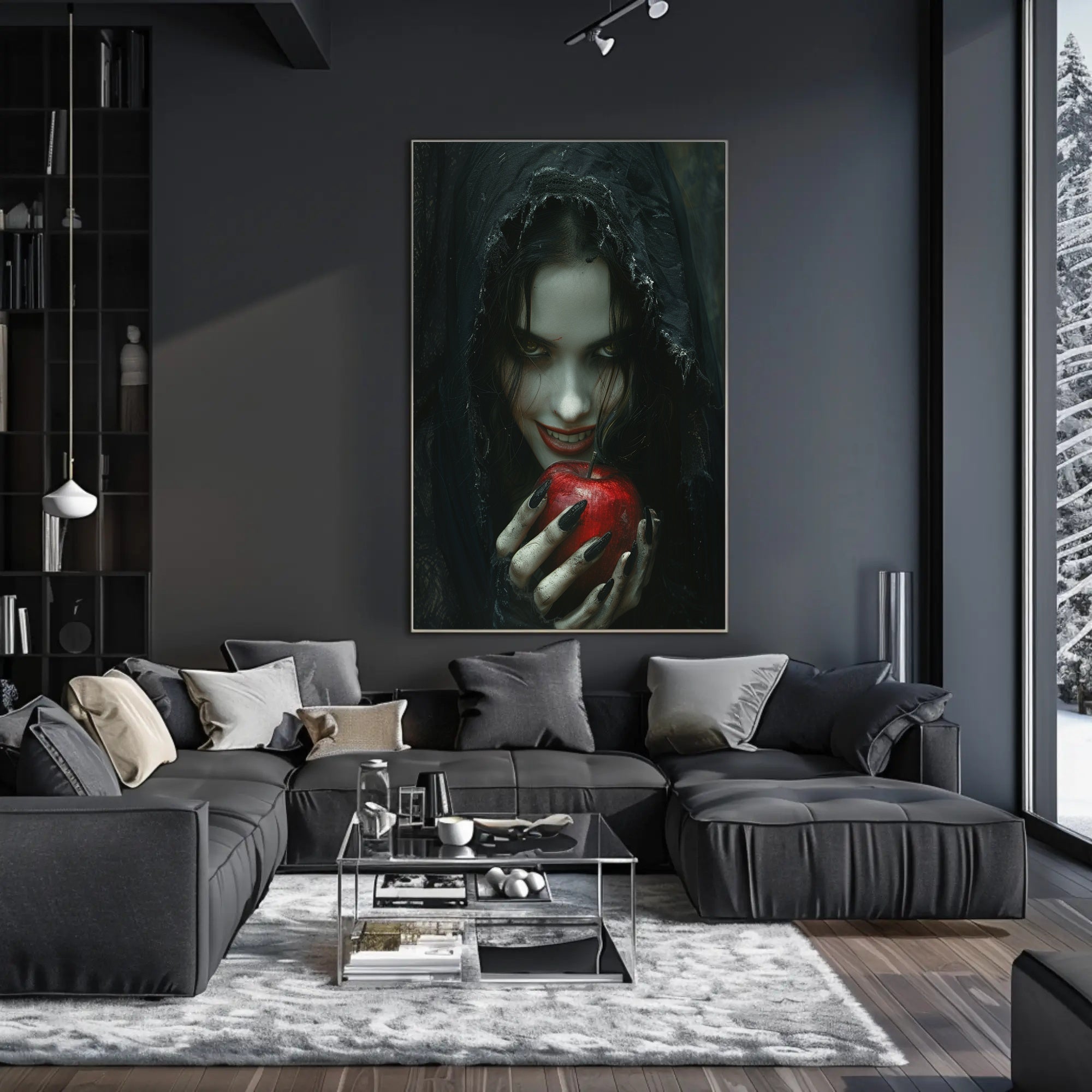 Sinister Apple Dark Fantasy Character Art Poster PosterGoat