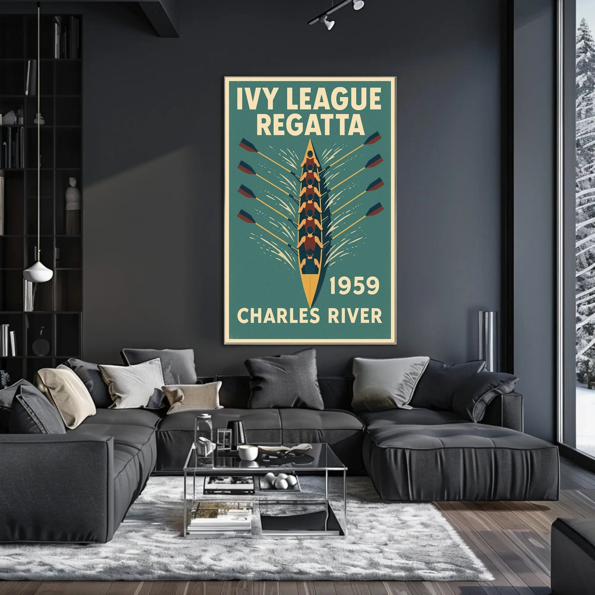 Ivy League Regatta Charles River Poster