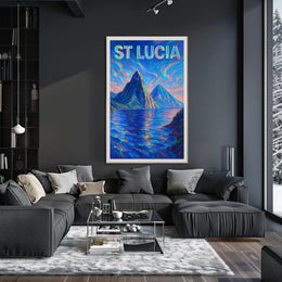 St. LuciaS Vibrant Landscape Poster