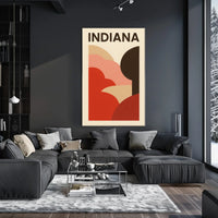 Indiana Abstract Landscape Poster