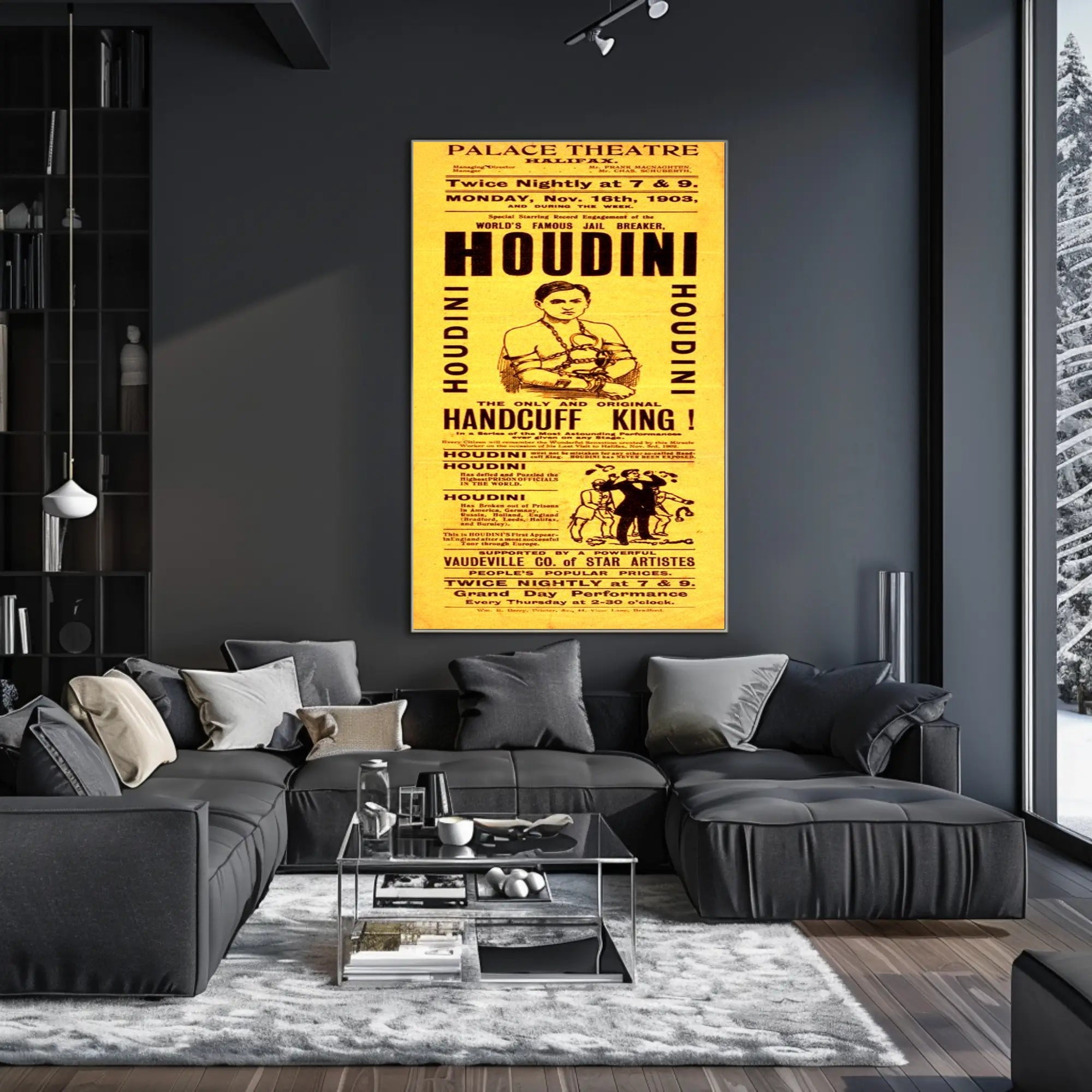Houdini 1903 Escape Artist Spectacle Poster - Cultural or Heritage Poster