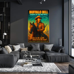 Legendary Wild West Cowboy Adventure Cultural or Heritage Poster