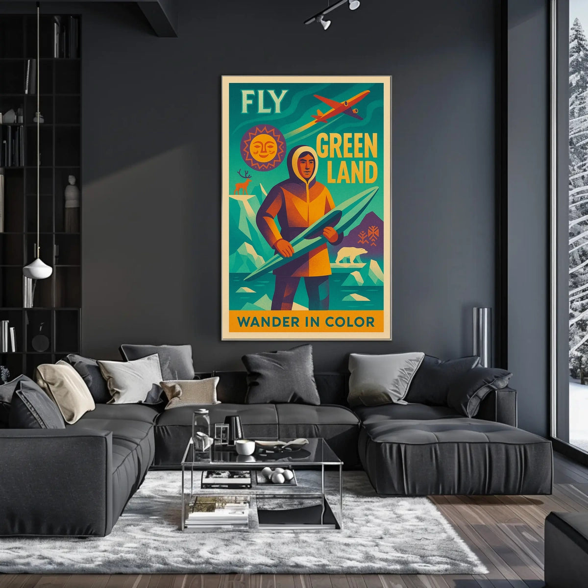 Fly Greenland Wander In Color Poster