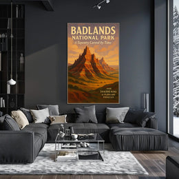 Badlands National Park A Tapestry Poster