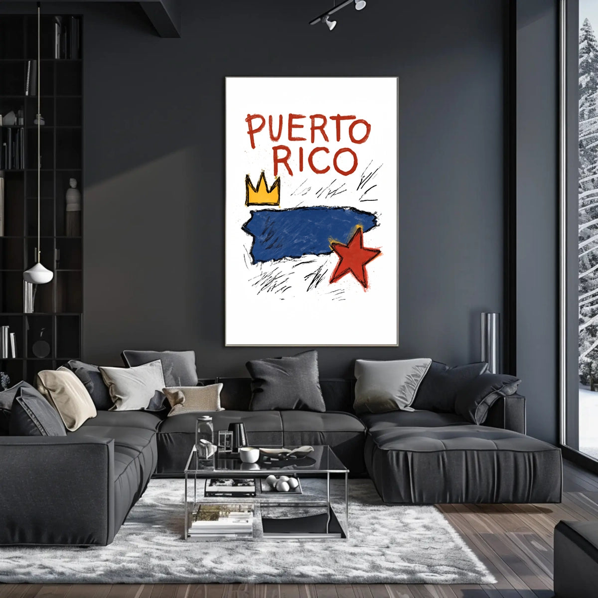 Puerto Rico Artistic Tribute Poster