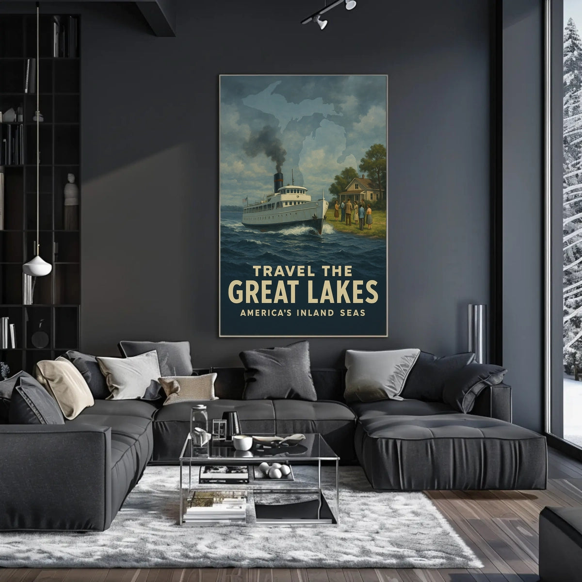Travel the Great Lakes Poster