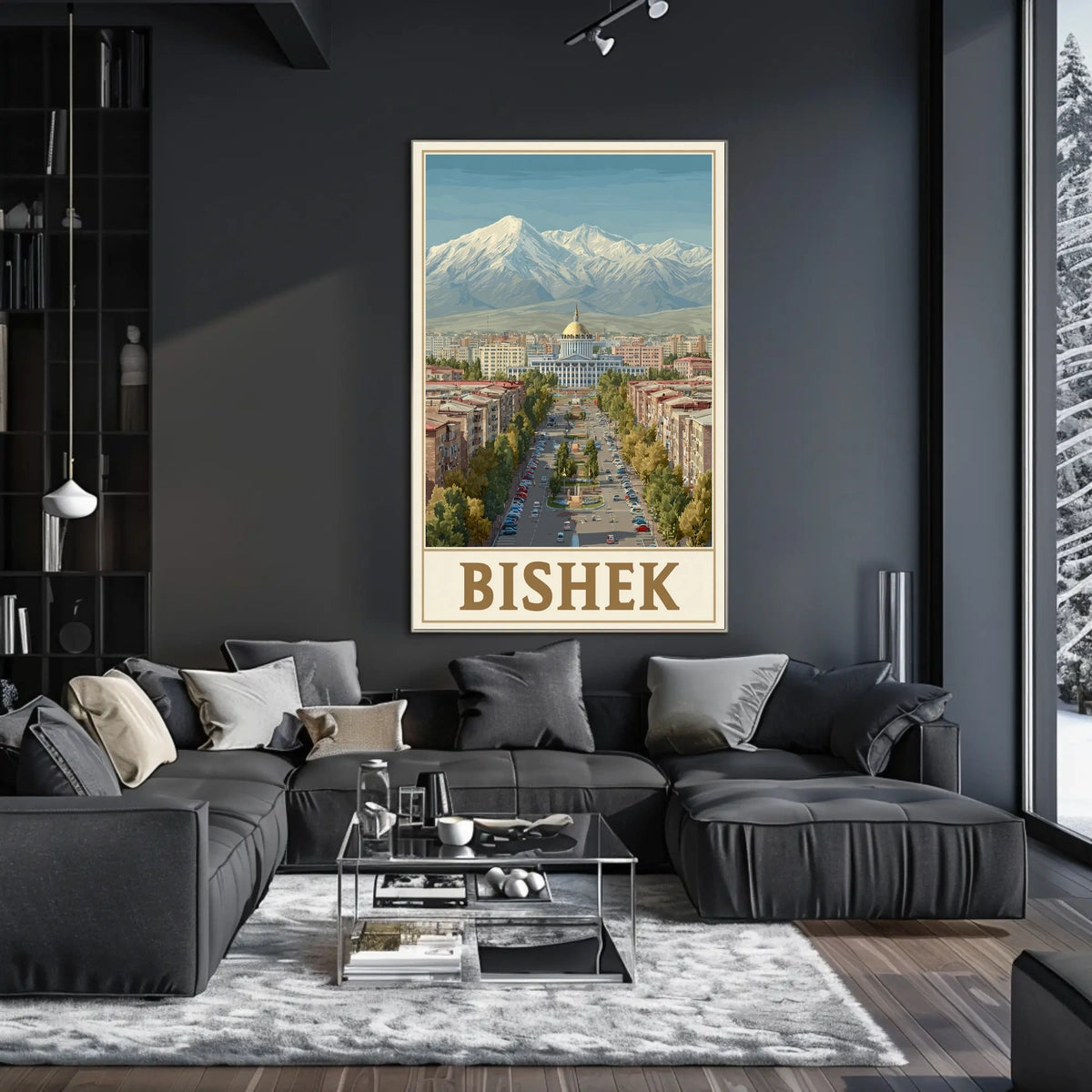 Bishkek Cityscape Poster