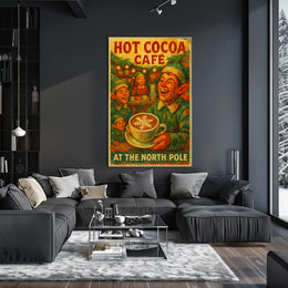 Hot Cocoa Café At The North Pole Poster