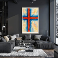 Abstract Cross In Watercolor Abstract Poster