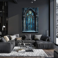 Gothic Stained Glass Window Poster