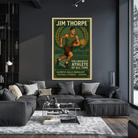 Jim Thorpe Legendary Athlete Tribute Poster