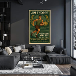 Jim Thorpe Legendary Athlete Tribute Poster