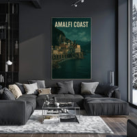 Amalfi Coast Poster Wall Art Scenic Print For Travel Lovers