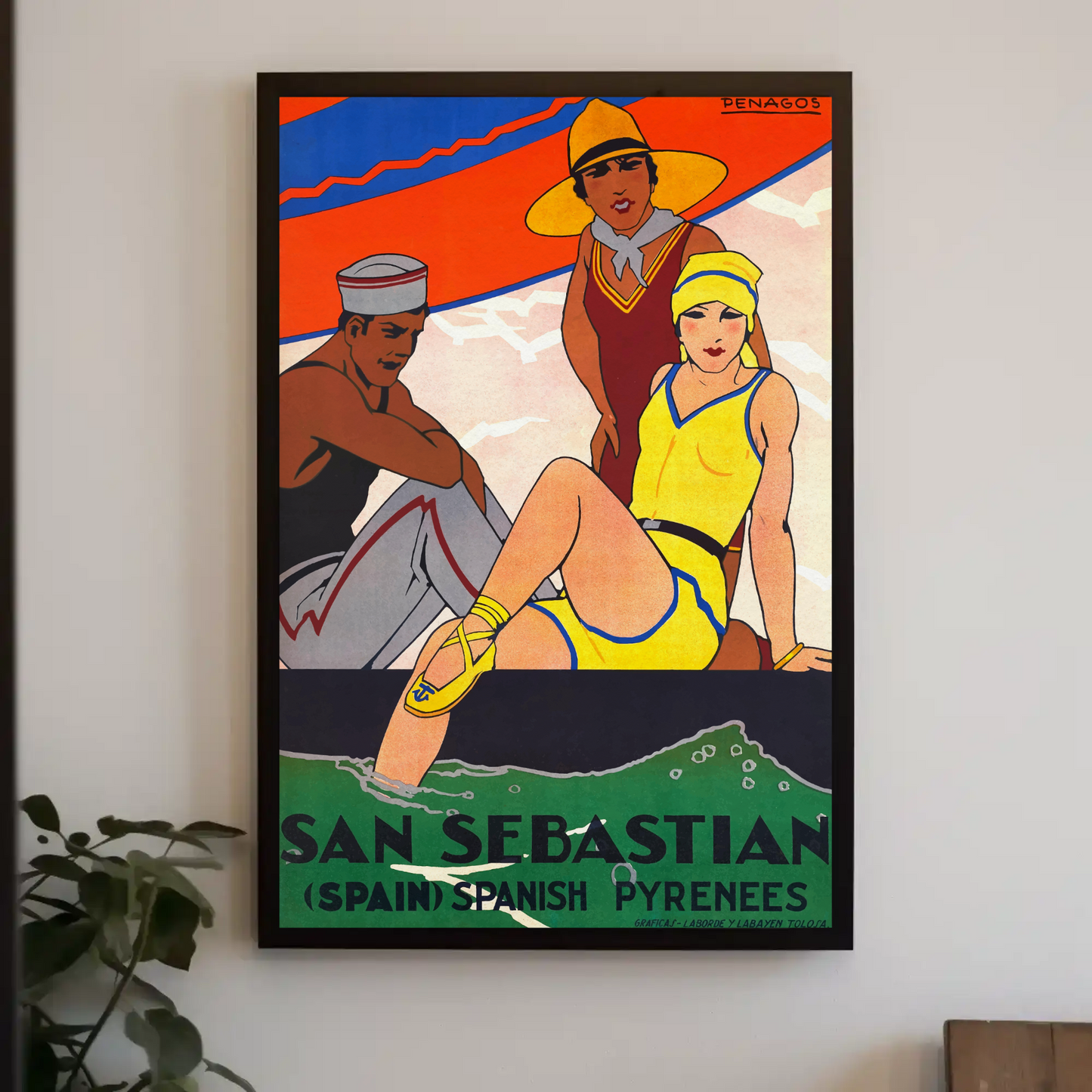 San Sebastian Spain Travel Poster