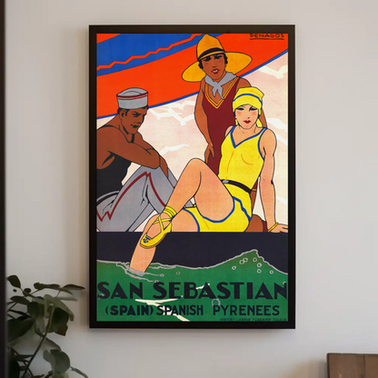 San Sebastian Spain Travel Poster
