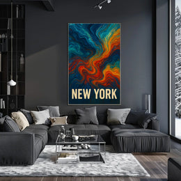 New York Abstract Expression Abstract Poster