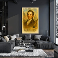 James Monroe 5th President of the United States Vintage Watercolor Poster
