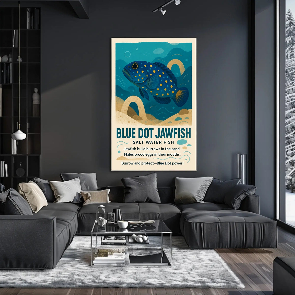 Blue Dot Jawfish Poster