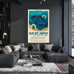 Blue Dot Jawfish Poster