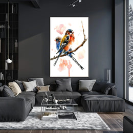 Vibrant Birds on a Branch Poster