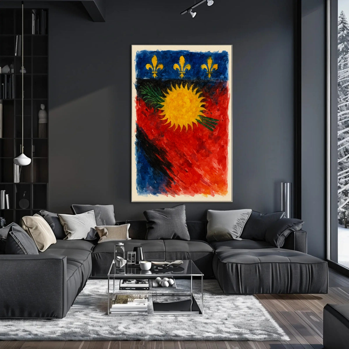 Vibrant Heraldic Emblem Poster