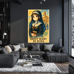 Saint Mary Di Rosa Cathedral Heritage City History Poster