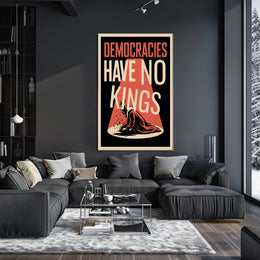 Democracy Triumphs Over Royalty Political or Propaganda Poster