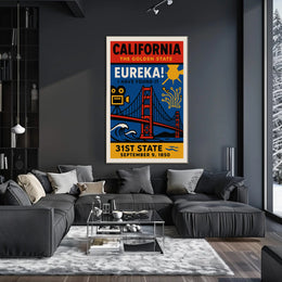 California's Iconic Diversity: Cultural or Heritage Poster