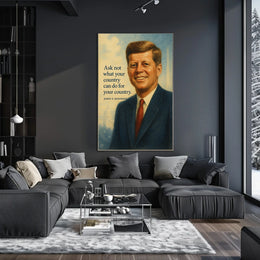 Vintage JFK Poster: Patriotic Inspiration and Civic Duty